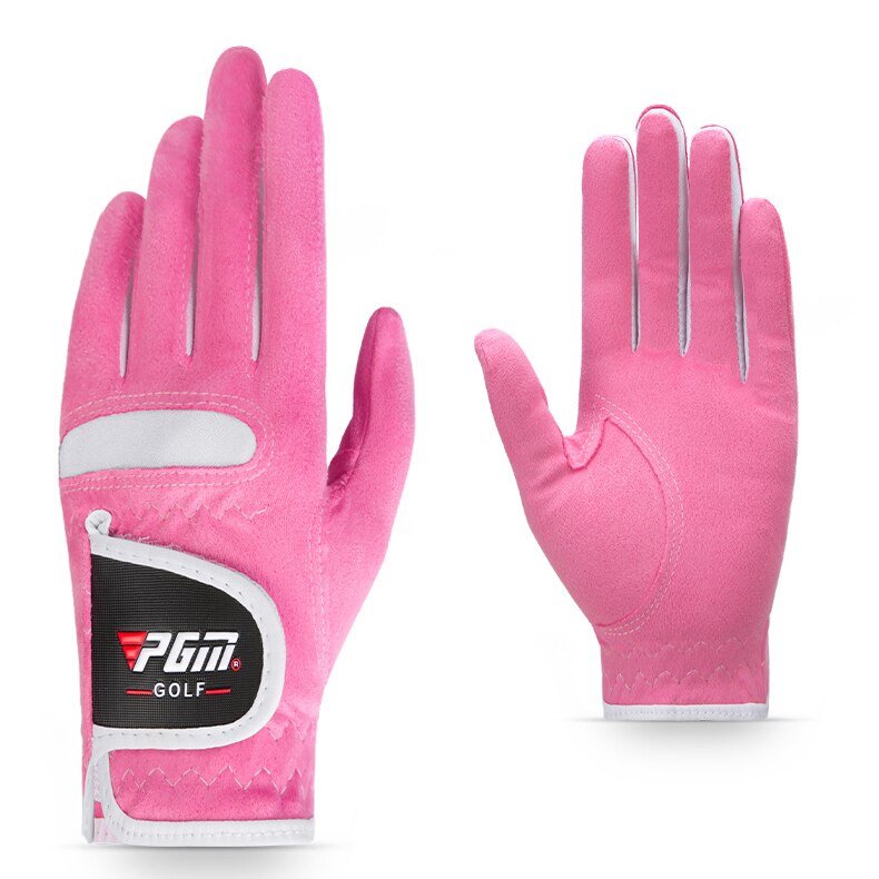 PGM 1 para kobiet rękawice golfowe miękka ściereczka z mikrofibry oddychające antypoślizgowe rękawice ochronne odzież ręczna akcesoria do golfa: pink / 17