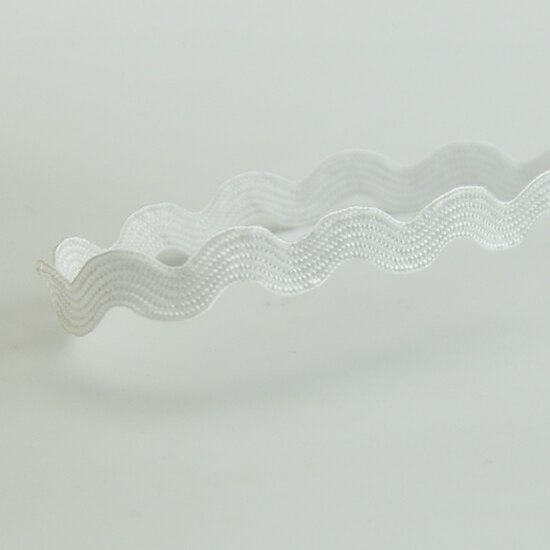 5mm S Shaped Curve Wavy Lace Trim Ribbon Handmade Hat Clothing Curtain Pillow Decor DIY Sewing Crafts Wedding Party Decorations: white