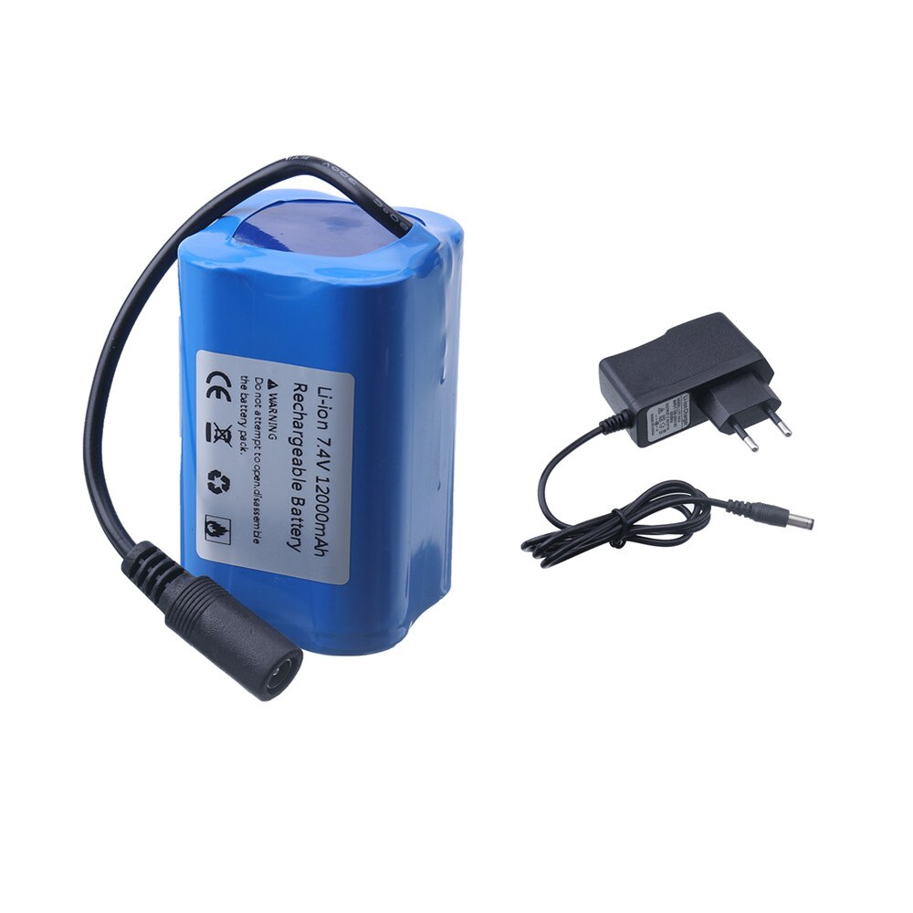 7.4v 12000 mah 6000 mah batteri til  t188 t888 -5 v007 c18 h18 så på fjernkontroll rc fiske agn båt deler: 1200 mah og c