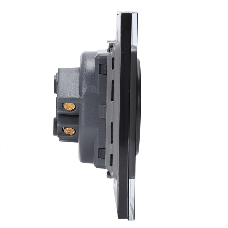 Eu Standard Power Socket,White Crystal Gl Panel,Ac 110~250V 16A Wall Power Socket