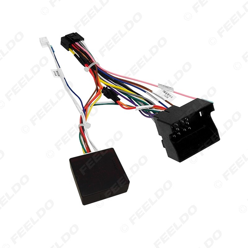 FEELDO – harnais de câblage Audio 16 broches, avec boîte Canbus, adaptateur de fil d&#39;installation stéréo pour Opel 10-16: AB cable-canbus box