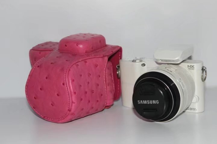 PU Leather Camera Bag Case Cover Pouch For Samsung NX2000 NX1100 NX1000 Mirrorless System Camera