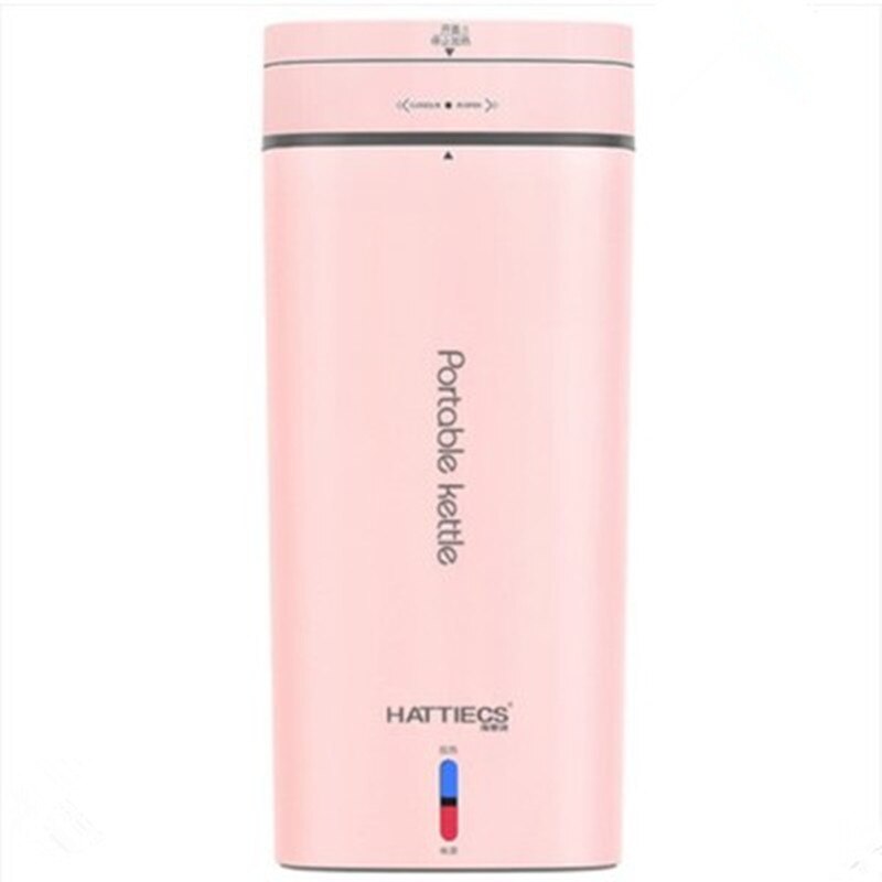 Elektrische Wasserkocher Clever Thermo Topf 500ML Tragbare Elektrische Wasser Wasserkocher Tourist Mini Wasser Kessel 110V-240V draussen Wasserkocher Heizung: Rosa / UK