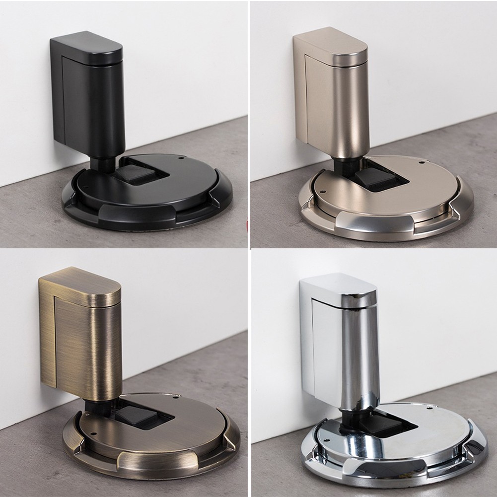 Mechanical Heavy-duty Doorstop Accessories Nail-free Sticker Zinc Alloy Heavy Duty Door Stop Non-Punch Adjustable Height
