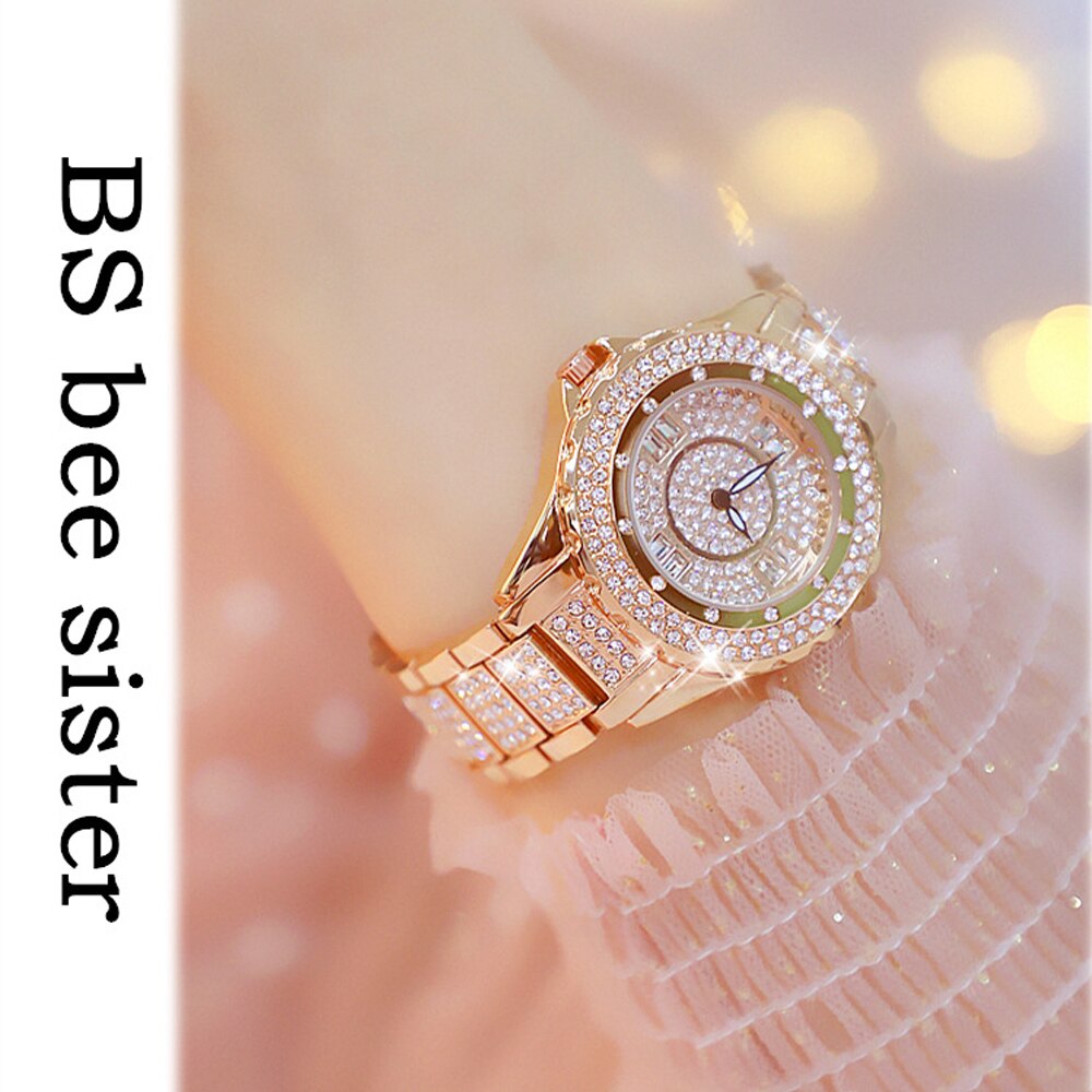 BS BEE SISTER Women Watch with Czech Diamond 30m Bling Bling Starry Sky Watch Wife (NO bracelet)