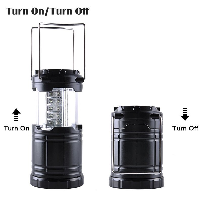 Utomhus campingbelysning 30 lysdioder ledde bärbar lykta tält belysning vattentät camping lykta hög ljus 3 st aa batteri led lampa