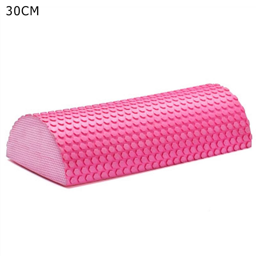 Tige de Massage Semi-circulaire en mousse EVA, équipement de Fitness, Yoga, Pilates, avec Point flottant, antidérapant, doux et relaxant, 30/45CM: Pink 30CM