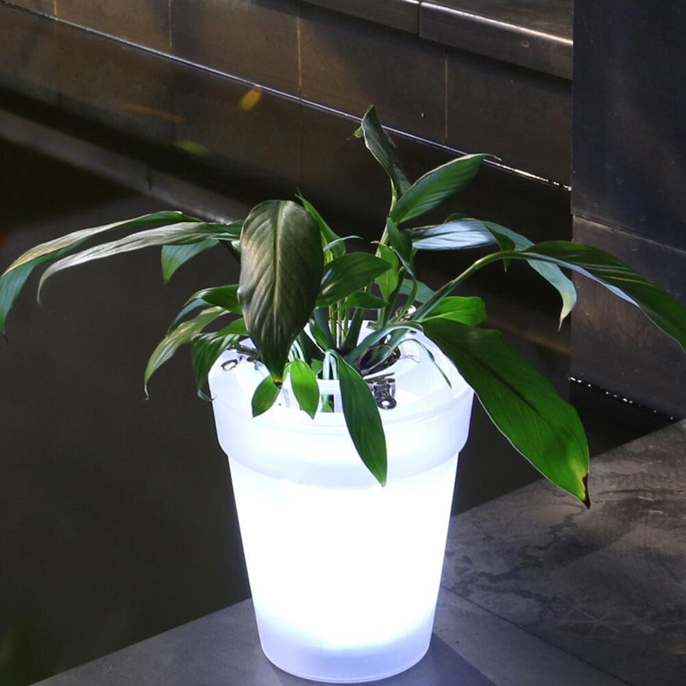 Miljömässigt solenergibelysning blomkruka trädgård landskap lampa belysning blomkruka utomhusgård ledde landskapsljus