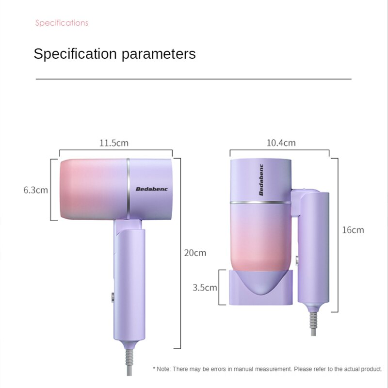 Vouwen Haardroger 220V Met Draagtas Air Anion Haarverzorging Voor Thuis Mini Reizen Föhn Blow Droger draagbare