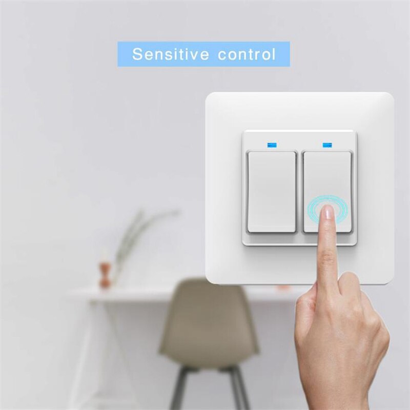 WiFi Smart Home Light Switch Push Button Smart Life APP Remote Control Works with Alexa Google Home for Voice Control EU Plug