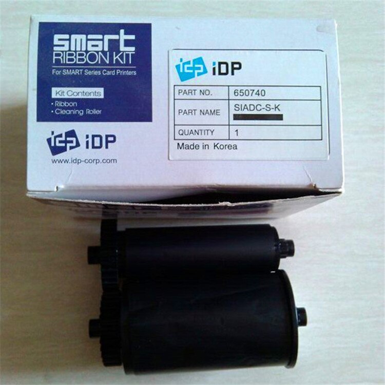 compatible IDP SMART 30S 50S 50D 50L ID Card Printer 650740 SIADC-S-K Black Monochrome Ribbon,1200 images per roll
