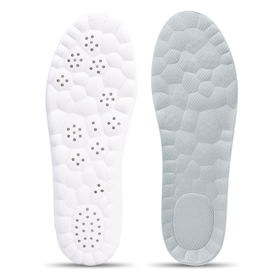 Solette sportive in lattice 4D Cuscinetti per scarpe super morbidi ad alta elasticità Cuscino deodorante antidolore Supporto per arco plantare Solette da corsa Soletta per piedi: Beige / 2