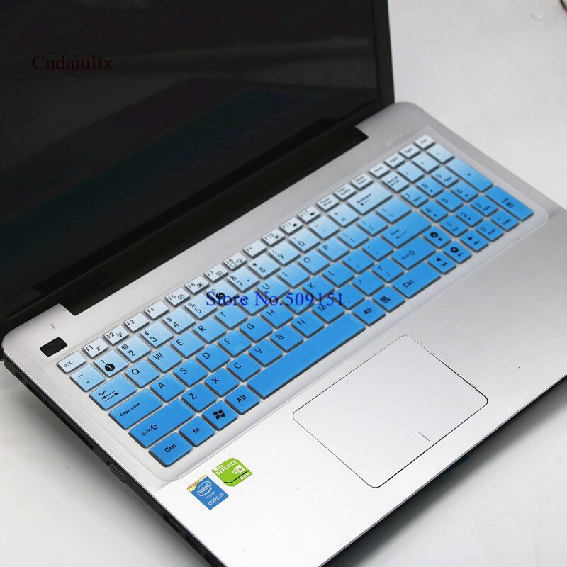 15.6 cal klawiatura laptopa Prorector etui na asus k555L A555L A555 A550L F555L X555S X555L X550C R550V notobook osłona klawiatury: GradualBlue