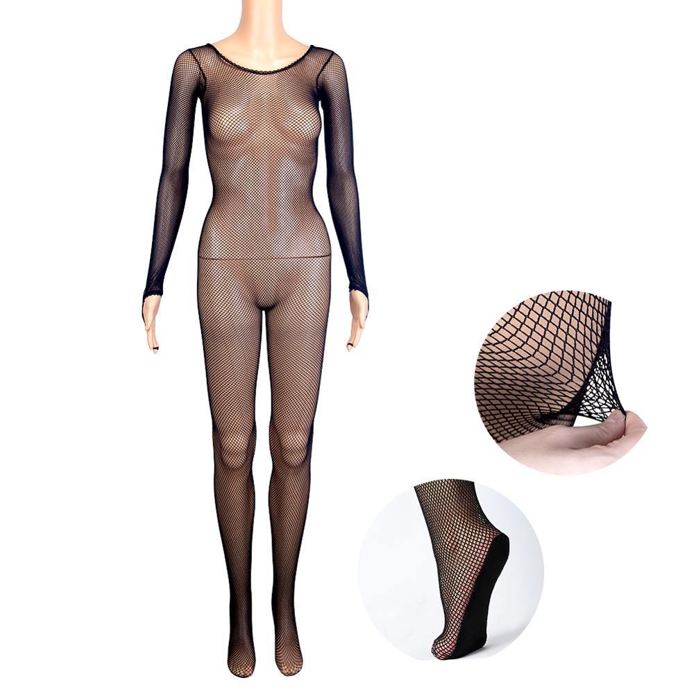 Latin Full Body Jumpsuits Fishnet Ballroom&amp;Latin Dance Hard Yarn Elastic Latin Stockings Pantyhose: Black with ring