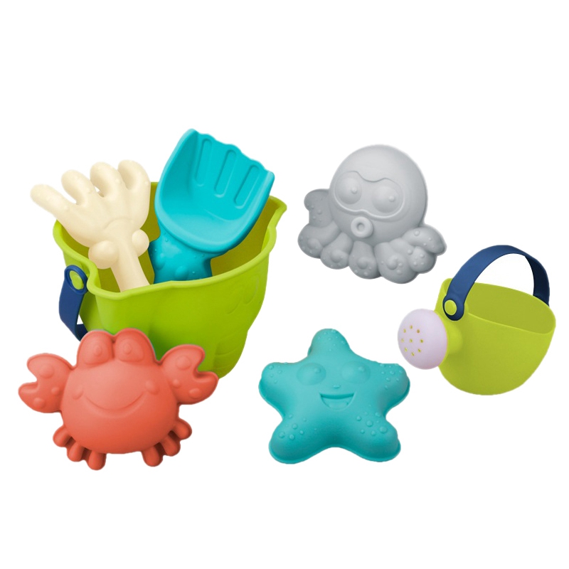 Baby Kids Beach Toy Set Shovel Tool Kit Children Summer Beach Play Sand Bucket Rake Hourglass Sandbox Set Toy Kid: Default Title