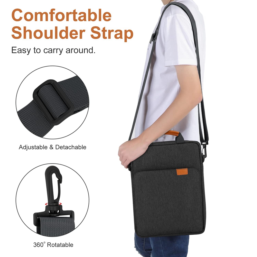 Bolsa de armazenamento para starlink mini, estojo de viagem impermeável, bolsa de ombro, bolsa transversal para acessórios starlink mini.: Preto