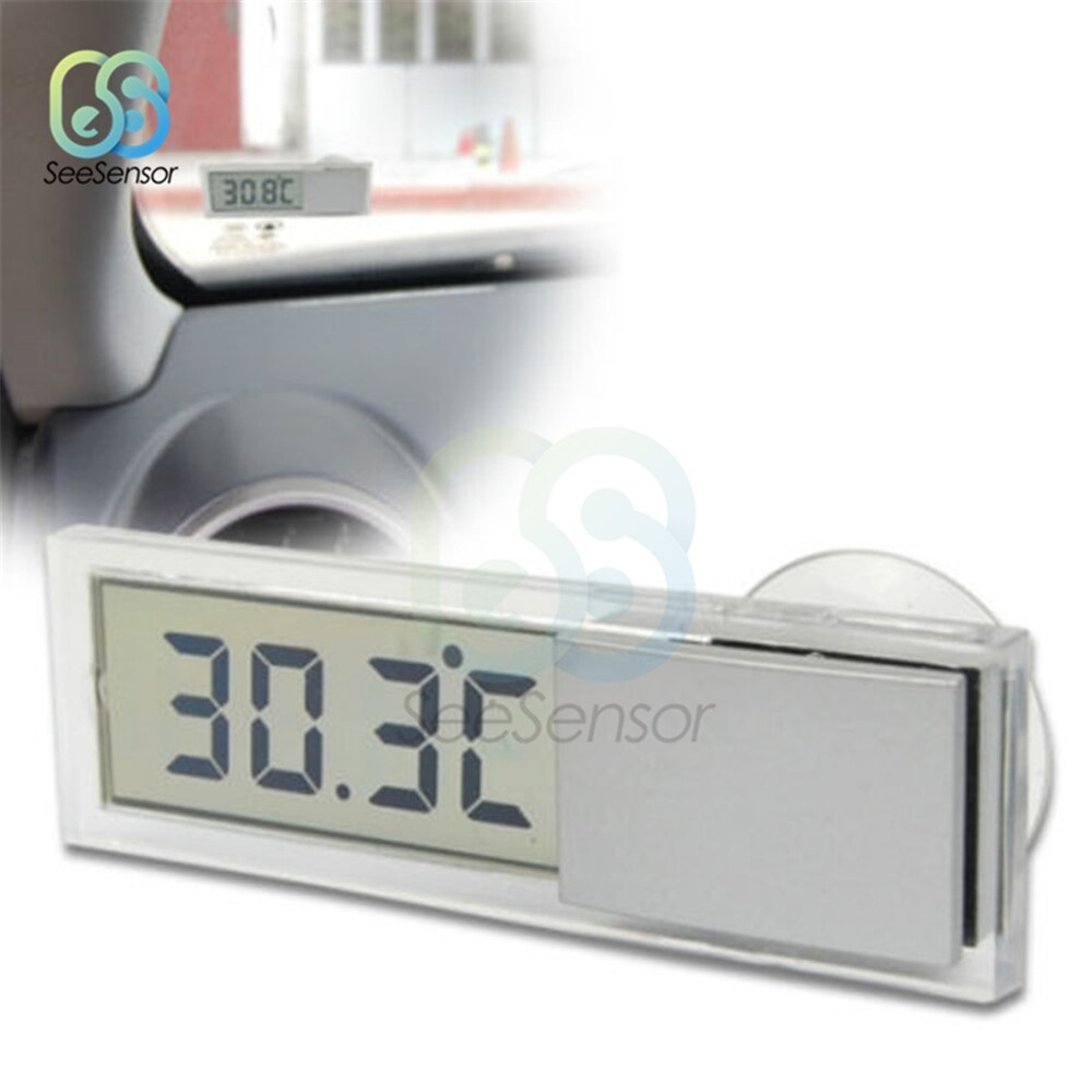 Bil lcd digital termometer auto vindue udendørs energibesparende måler smart digital display temperatur instrumenter tilbehør
