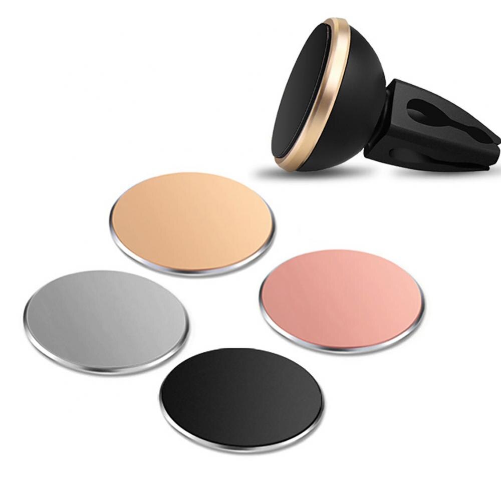 4Pcs Replacement Round Adhesive Metal Plates for Magnetic Mobile Phone Holder держатель для смартфона
