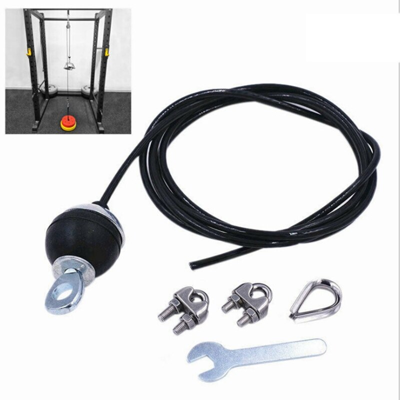 Fitness Cable, Heavy Duty Wire Rope And Lift Pull Down Pulley System Home Gym Equipment 5Mm Adjustable Wire Rope