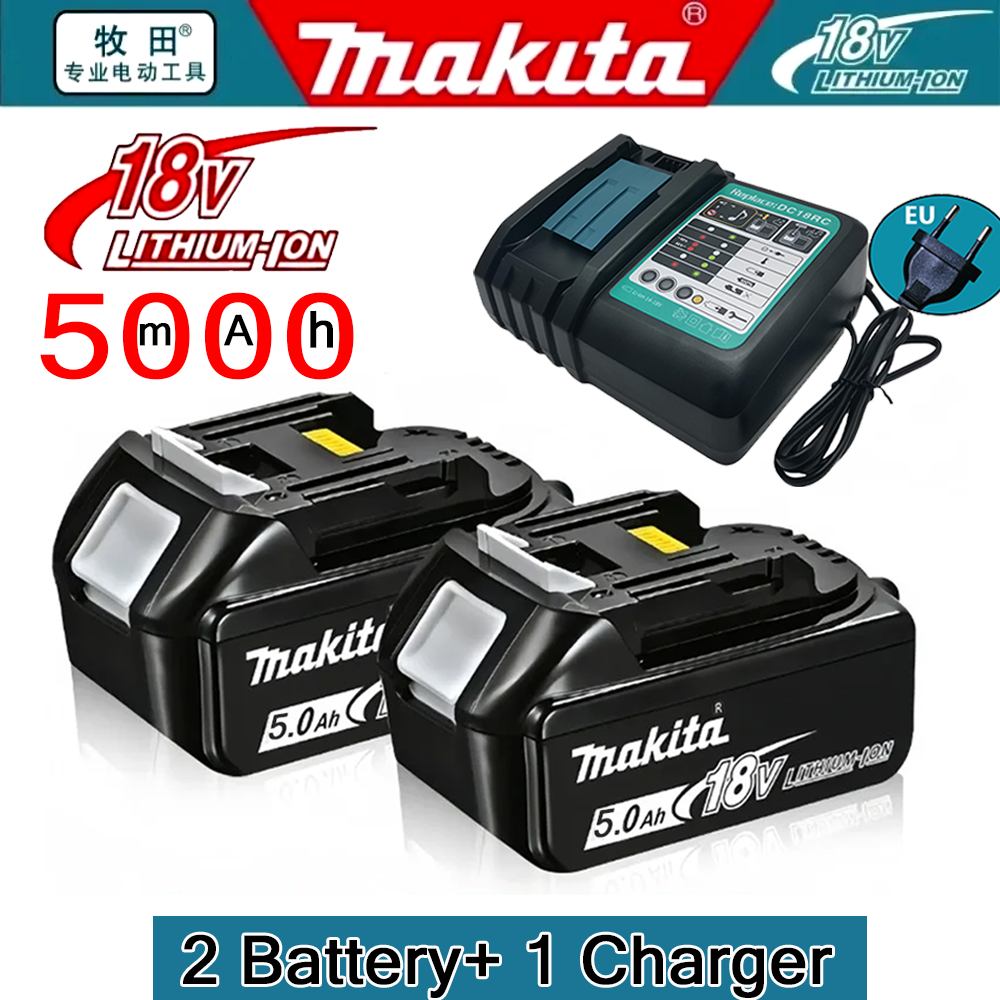 Makita 18V Battery 5Ah BL1850B Lithium ion Genuine Makita 18V Battery BL1850 BL1860B BL1860 BL1840B