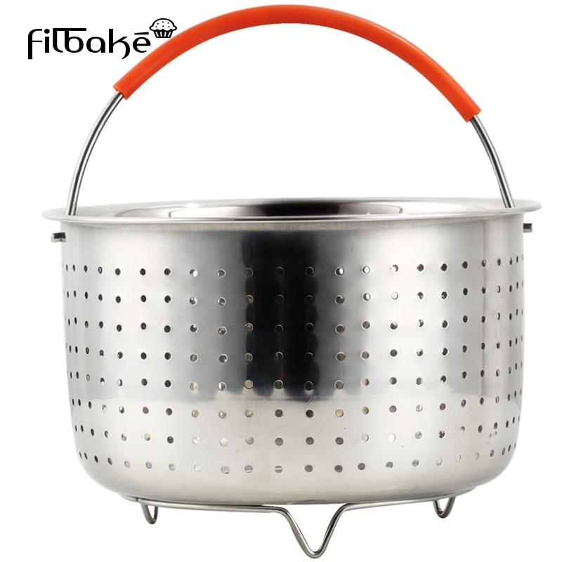 Filbake rustfrit stål luftfritering tilbehør opvaskemaskine sikkert nonstick robust damperkurv belægning højtrykskomfur værktøj