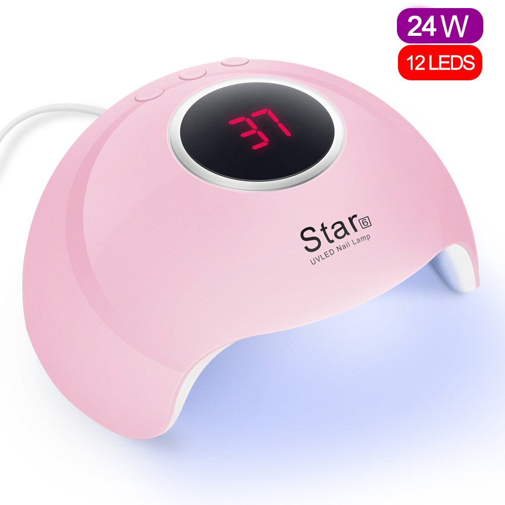 ZON X5 Plus LED Nagel Lamp UV Lamp 54 W/36 W Zon Licht Nail Droger Voor Curing Nail gel Polish Timer Knop Sensor Nail Art Gereedschap: 24W UV Lamp