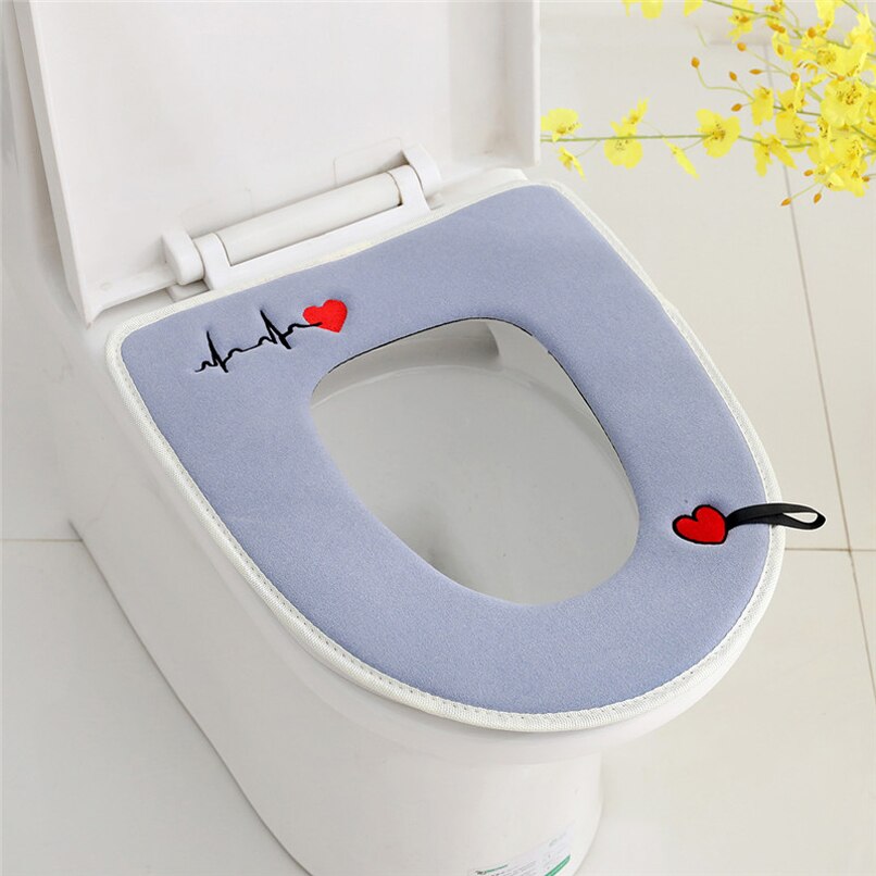 Toalete almofada de assento do toalete inverno capa suprimentos domésticos bonito estilo europeu acessórios do banheiro à prova dwaterproof água tapis de toilette
