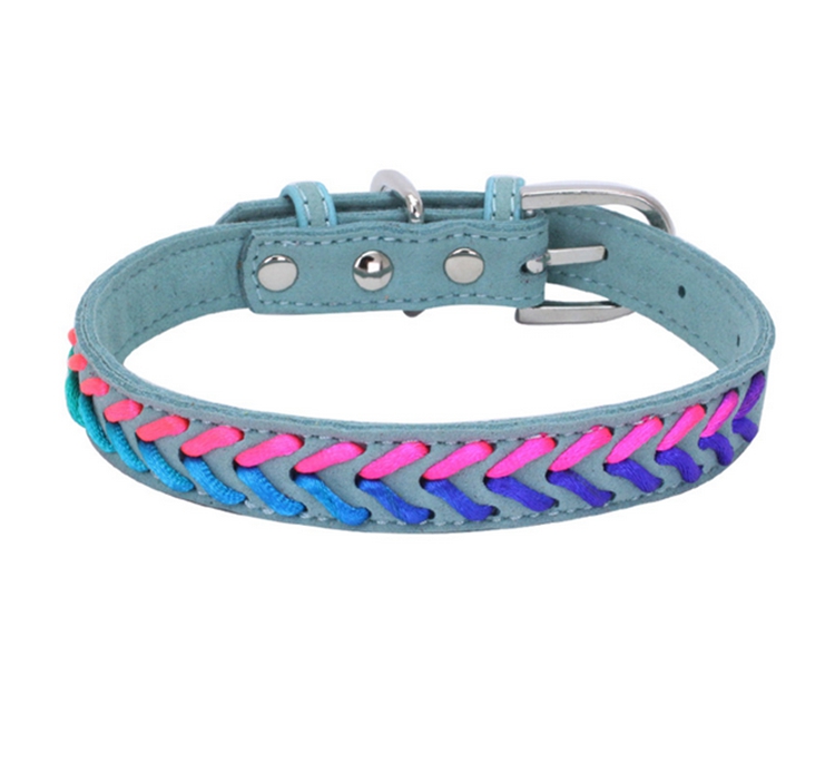 Braided Dog Collars Soft Suede for Small Medium Dog Pet Puppy Chihuahua
