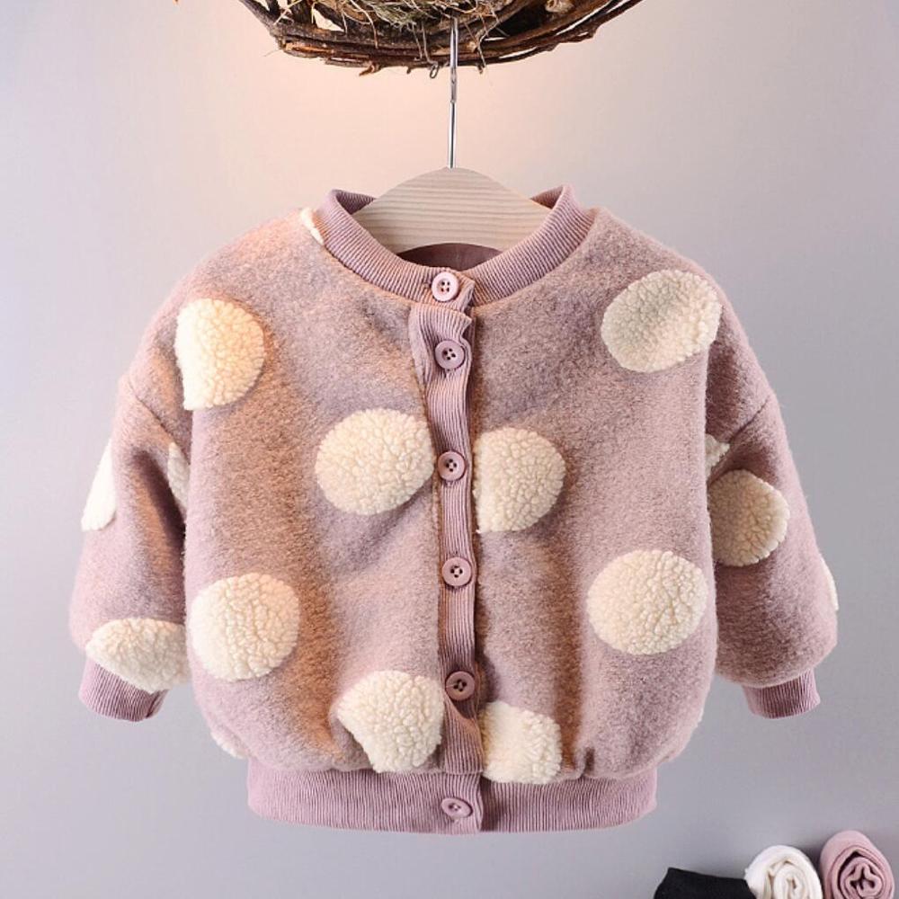 Pasgeboren Baby Meisje Winter Kleding Lange Mouw Fleece Jas Peuter Meisjes Verdikte Kasjmier Jas Warme Jas Zuigelingen Bovenkleding: pink / 18m