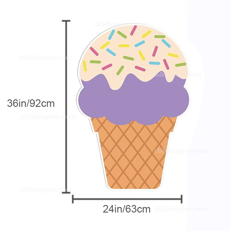 Ijs Donut Cutouts Kt Board Ijs Baby Shower Meisjes 1e Verjaardagsfeestje Achtergronden Achtergrond Foto Rekwisieten Decoratie: Licht Groen