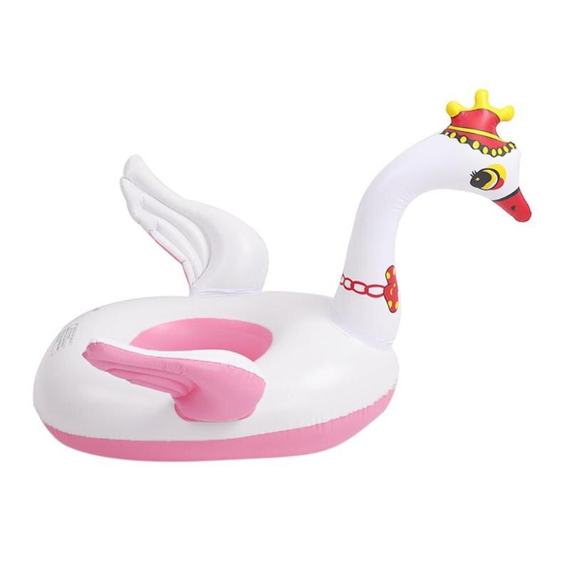 Crown Swan Swim Ring Kids Float Circle Inflatable Safety Swimming Pool Toys