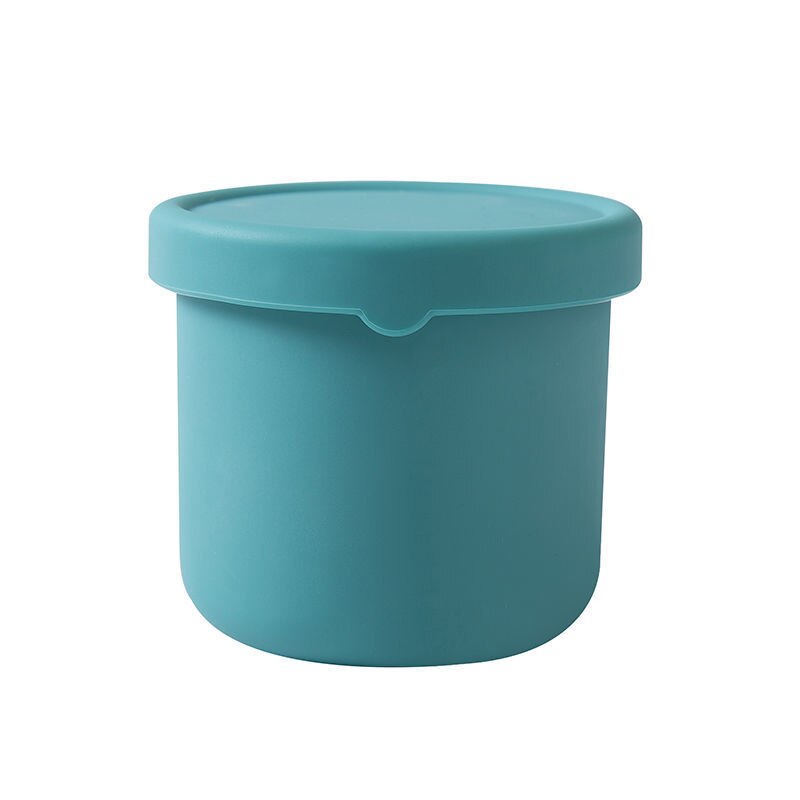 Silicone Lunch box fresh-keeping box Leak-proof Fruit Salad Bowl Microwave Tableware For Women Meal Prep Food Storage Containers: Green 250ml