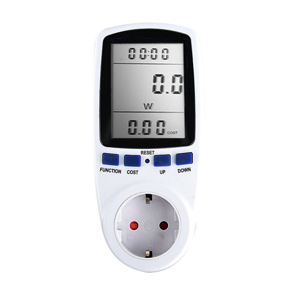 Eu Plug Ac Power Meter 230V Digitale Voltage Wattmeter Stroomverbruik Watt Energiemeter Elektriciteit Analyzer Monitor Br Plug