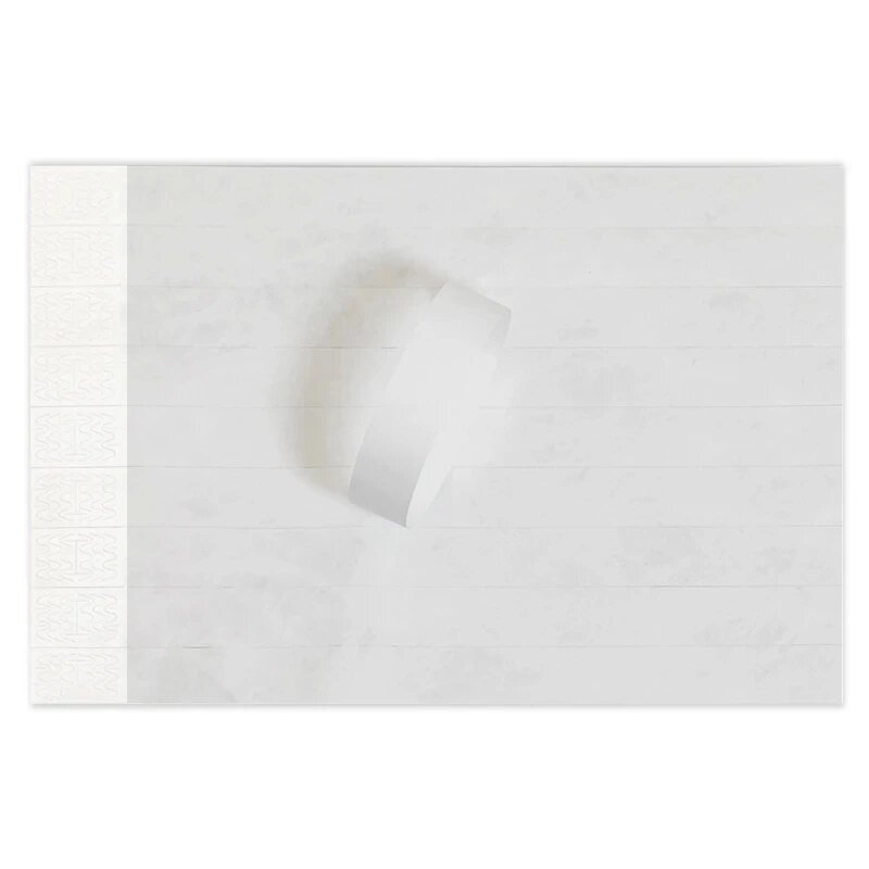 DUBAND 1000 Pcs No Logo Paper 3/4 Inch Wristbands for Event, Sport Wristband, Tyvek ID Festival Paper Bracelet: Antique Silver Plated