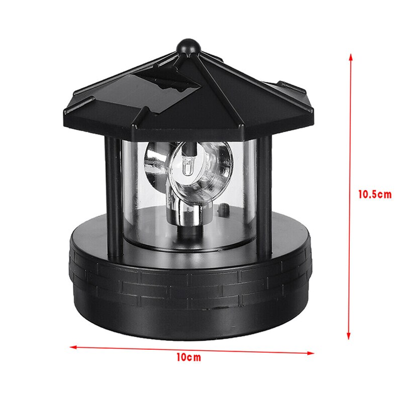 Solar LED Rotierenden Leuchtturm Licht Garten Hof Rasen Lampe Beleuchtung Outdoor Home Decor BJStore