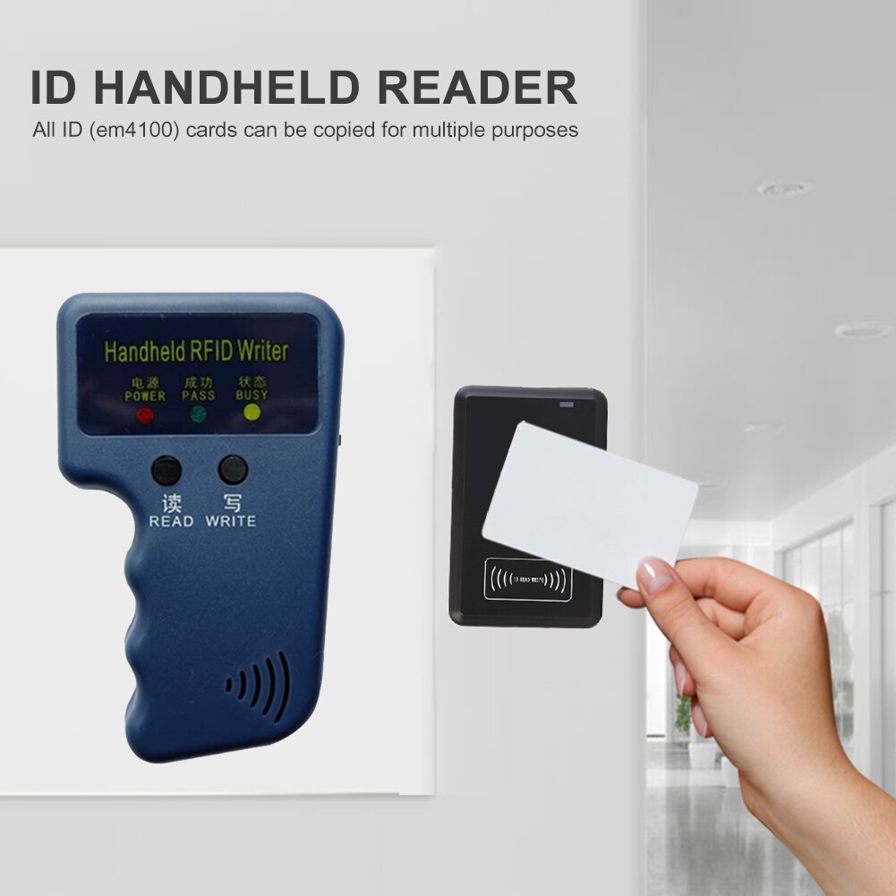 Waterdichte Handheld 125Khz Rfid Duplicator Key Copier Reader Schrijver Identiteitskaart Cloner Programmeur Schrijfbaar Key Kaarten Keyfobs