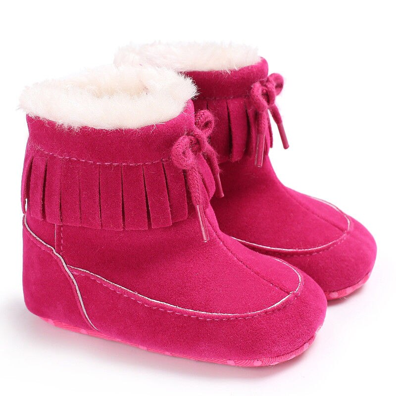 Recién nacido Niño, bebé, Invierno botas bebé niña Cuna La nieve botas recién nacido Niño Prewalker arco botas Zapatos