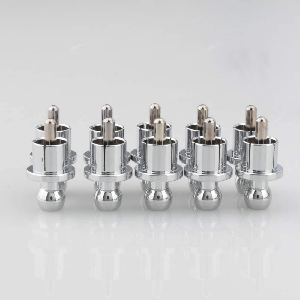 10pcs Rhodium Plated RCA Cap Plug Short-Circuit Socket Phono Connector RCA Shielding jack socket protect cover caps