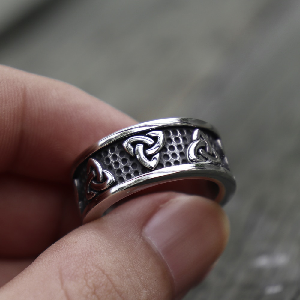 Viking keltisk mænds ring nordisk tredimensionel en ring mænds bryllup personlighed luksus tilbehør smykker
