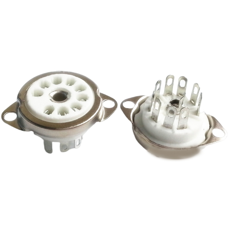 5pcs Ceramic Tube Socket 9PIN Tube Socket 9-Pin Vacuum Tube Socket for 12AX7,12AT7,12AU7,ECC83,ECC82,E88CC 6922