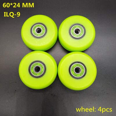aggressive skate wheel 60*24 mm 90 A 8 pcs / lot green color: 60x24 green-4 pcs