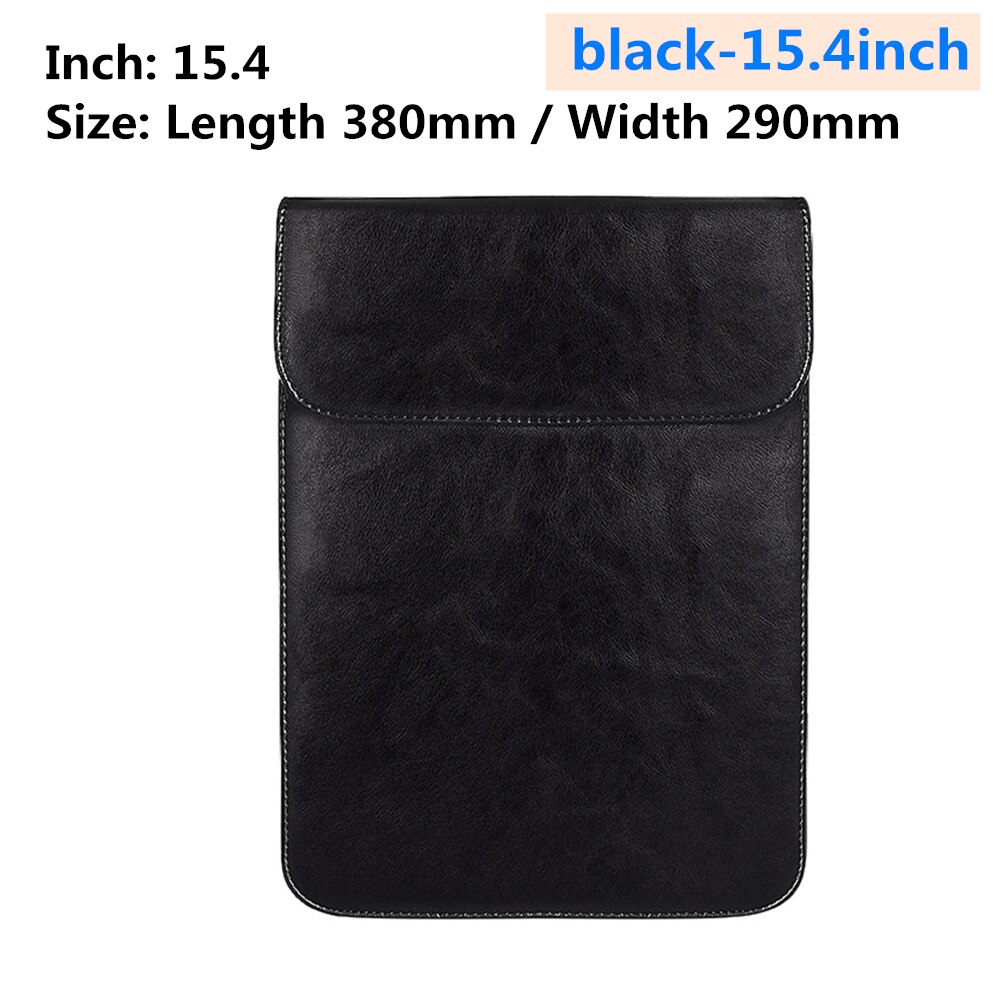 Mouse Pad Notebook Case for Apple Macbook Huawei pro 13.3 15.4 inch Millet Protective leather case Notebook liner package: black-15.4inch