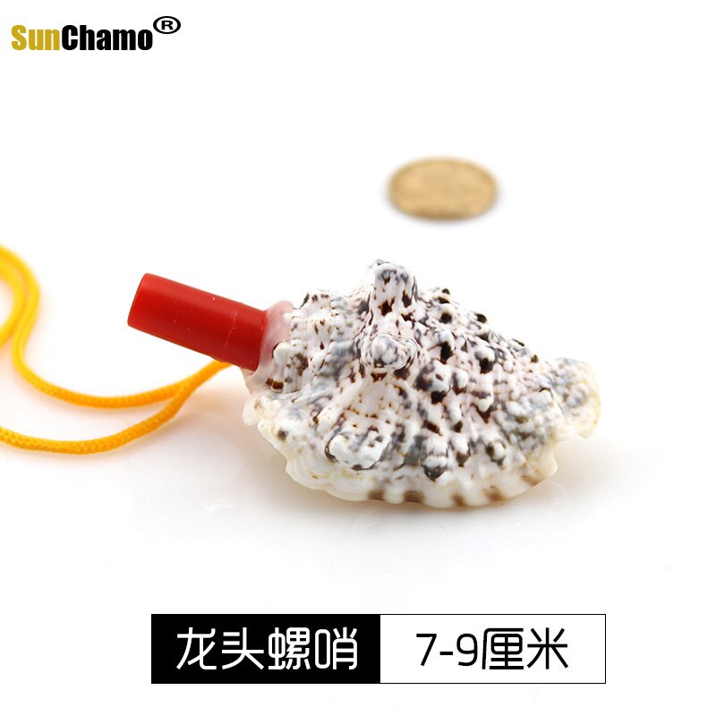 Sunchamo – sifflet de conque naturel, petite coquille de corne caractéristique, jouet artisanal, ornement Micro-paysage, décoration artisanale