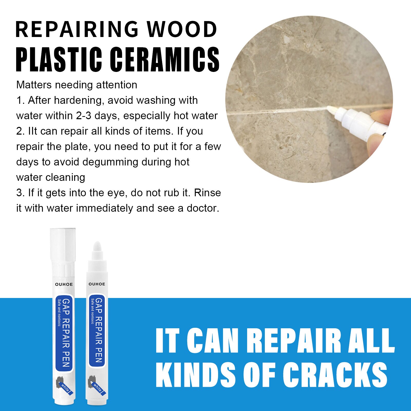 Tile Refill Agent Tile Coating Mold Cleaner Tile Sealer Repair Glue 5ml