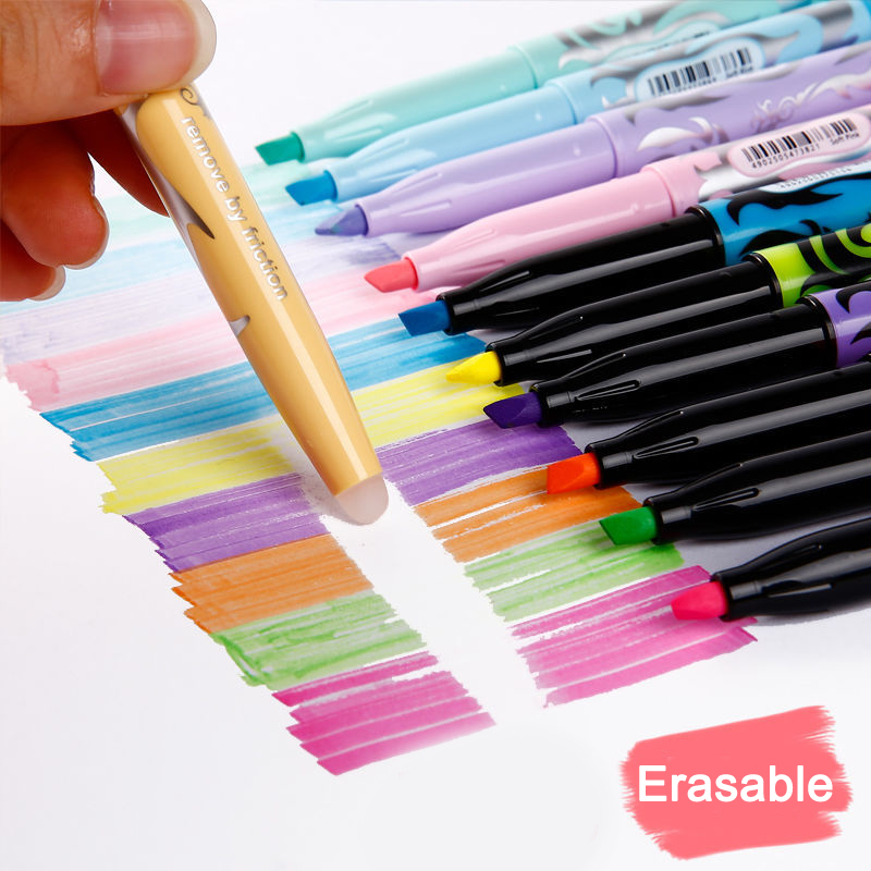 Rotulador resaltador borrable de Frixion SW-FL piloto japonés de colores, marcadores fluorescentes, resaltador Pastel Kawaii, papelería escolar bonita