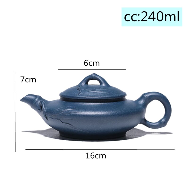 WSHYUFEI Yixing teekanne echte alle der ursprüngliche handgefertigt grün schlamm lila Tonne Teekanne Chinesischen Tee zeremonie 240ml: Ursprünglich Titel