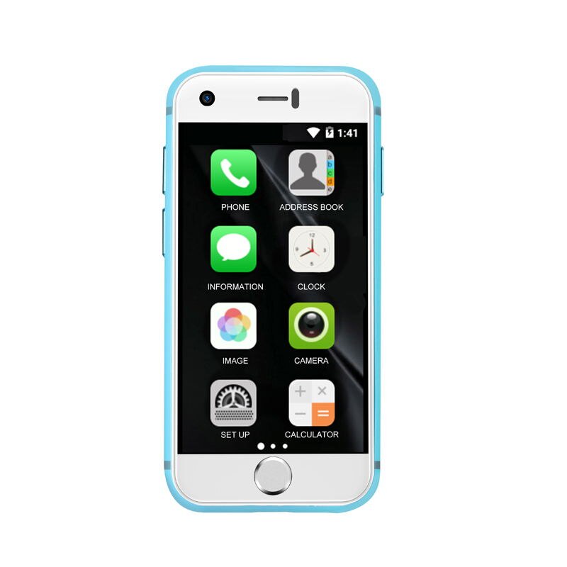 Soyes 7S Mini Android Smart Phone 2.54" High Resolution Screen 1GB RAM 8GB ROM Dual SIM Mobile Phone: Add 4GB TF Card / Blue