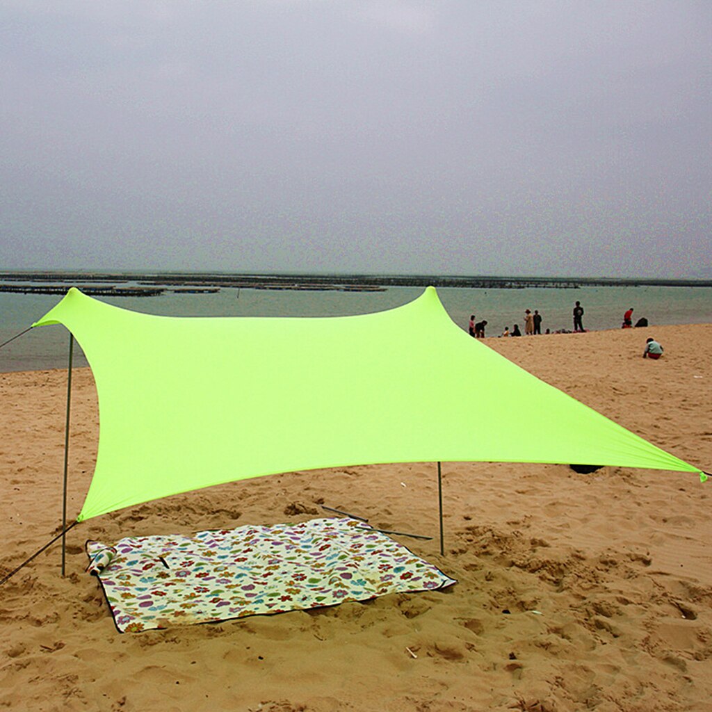 Waterproof Camping Shelter Sunshade Canopy Ourtdoor Hiking Beach Tent Cover: green