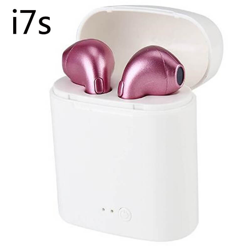 TWS Earbuds Wireless Bluetooth Earphones i7s i12 5.0 Stereo Sport In-Ear Multifunctional Headsets With Microphone 【Upgrade】: i7s-Pink