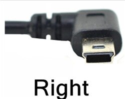 Mini USB B Type 5pin Male UP Down Left Right Angled 90 Degree to USB 2.0 Male Data Cable 0.25m 0.5m 1.8m 5m: Right / 3m